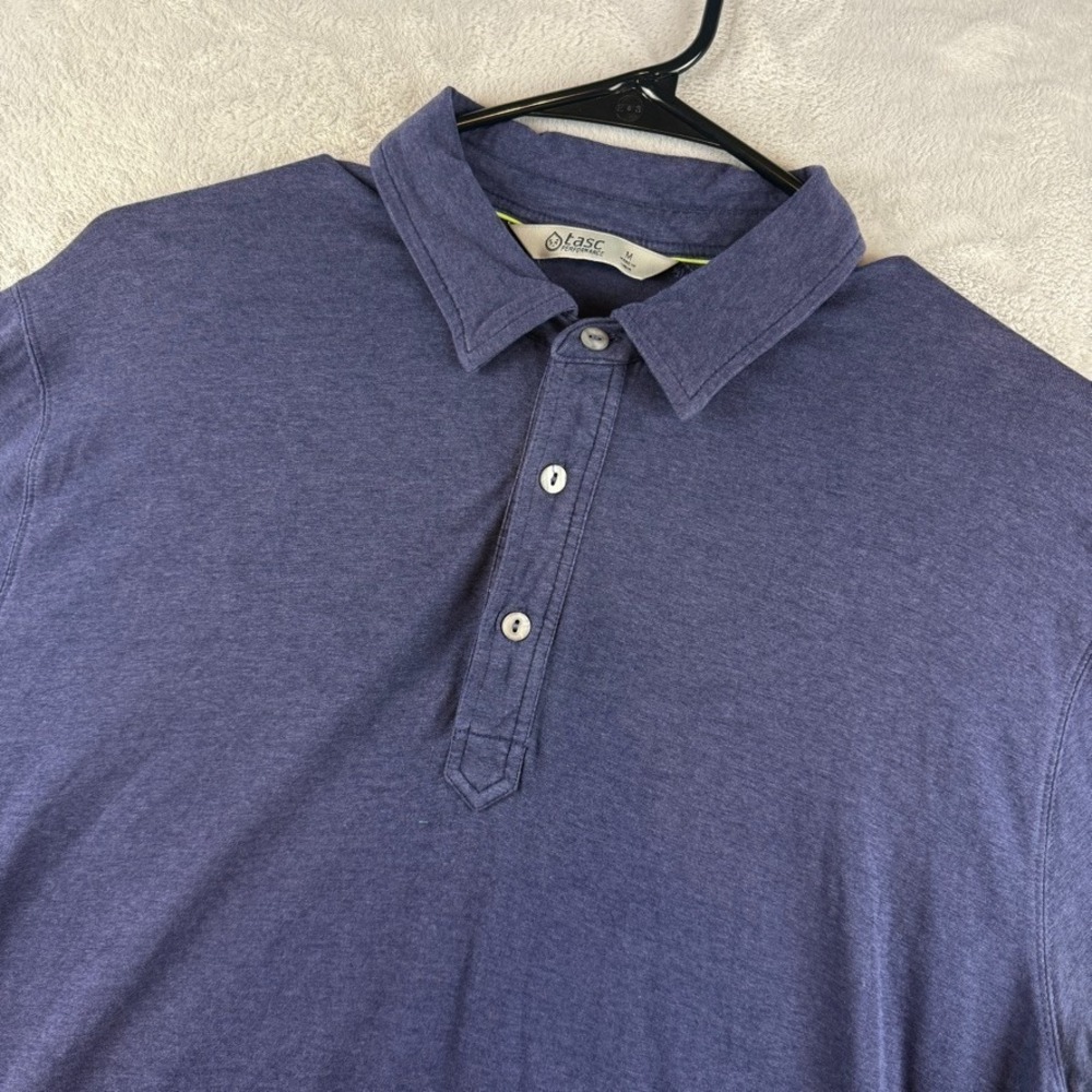 Tasc Polo Mens Medium Navy Blue Big Sky Montana Performance Bamboo